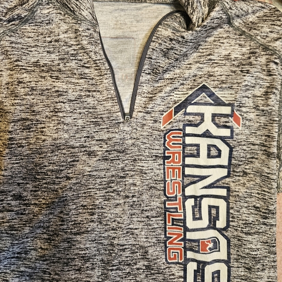Kansas Athletic Wrestling 1/4 Zip Warm Up Shirt - Picture 3 of 7
